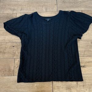 Current Air Black Textured Blouse